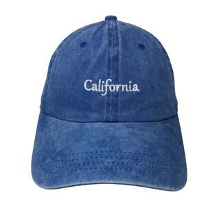 California Slideback Hat Blue One Size Adjustable Embroidered 6 Panel Nissi Caps